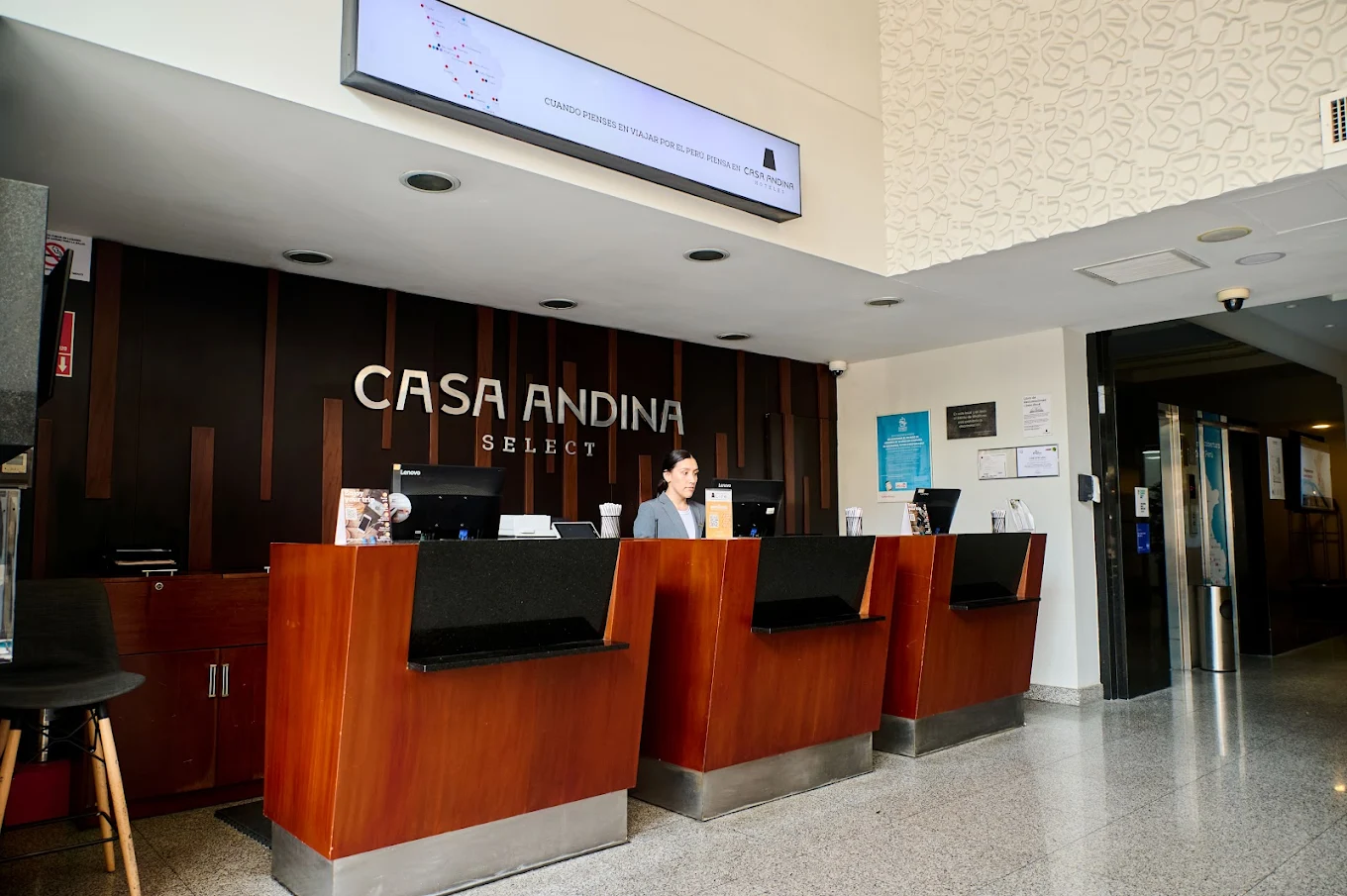 Recepcion del Hotel Casa Andina select Miraflores