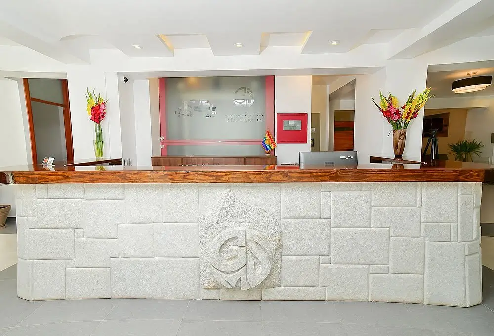 Recepción del hotel Golden Sunrise Machupicchu