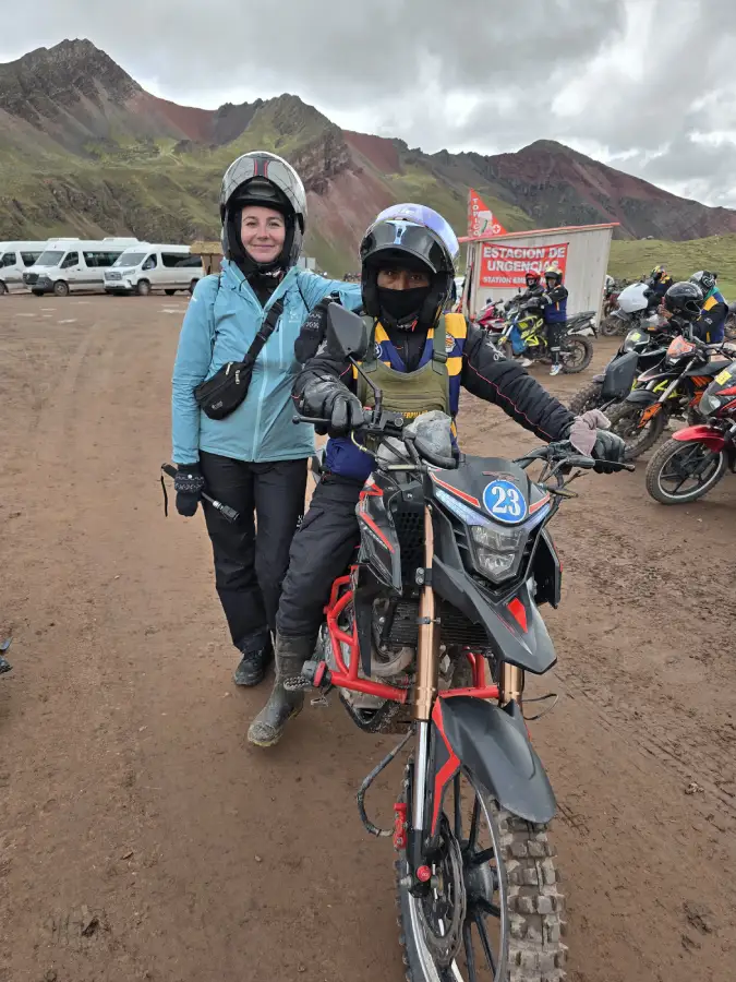 Rainbow mountain on ATVs